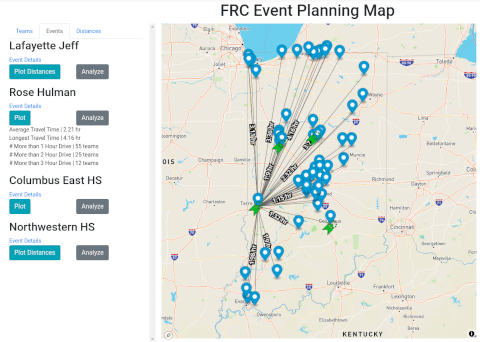 Screenshot of the Atlas FRC event planning map
