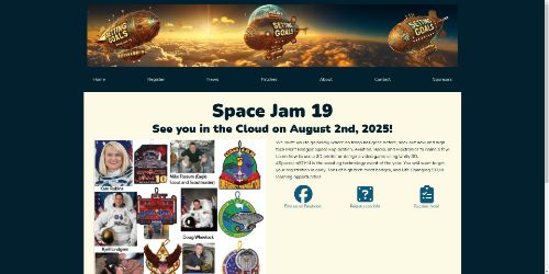 Screenshot of the Space Jamboree home page